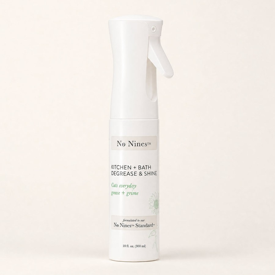 No Nines Kitchen & Bath Degrease & Shine product packaging