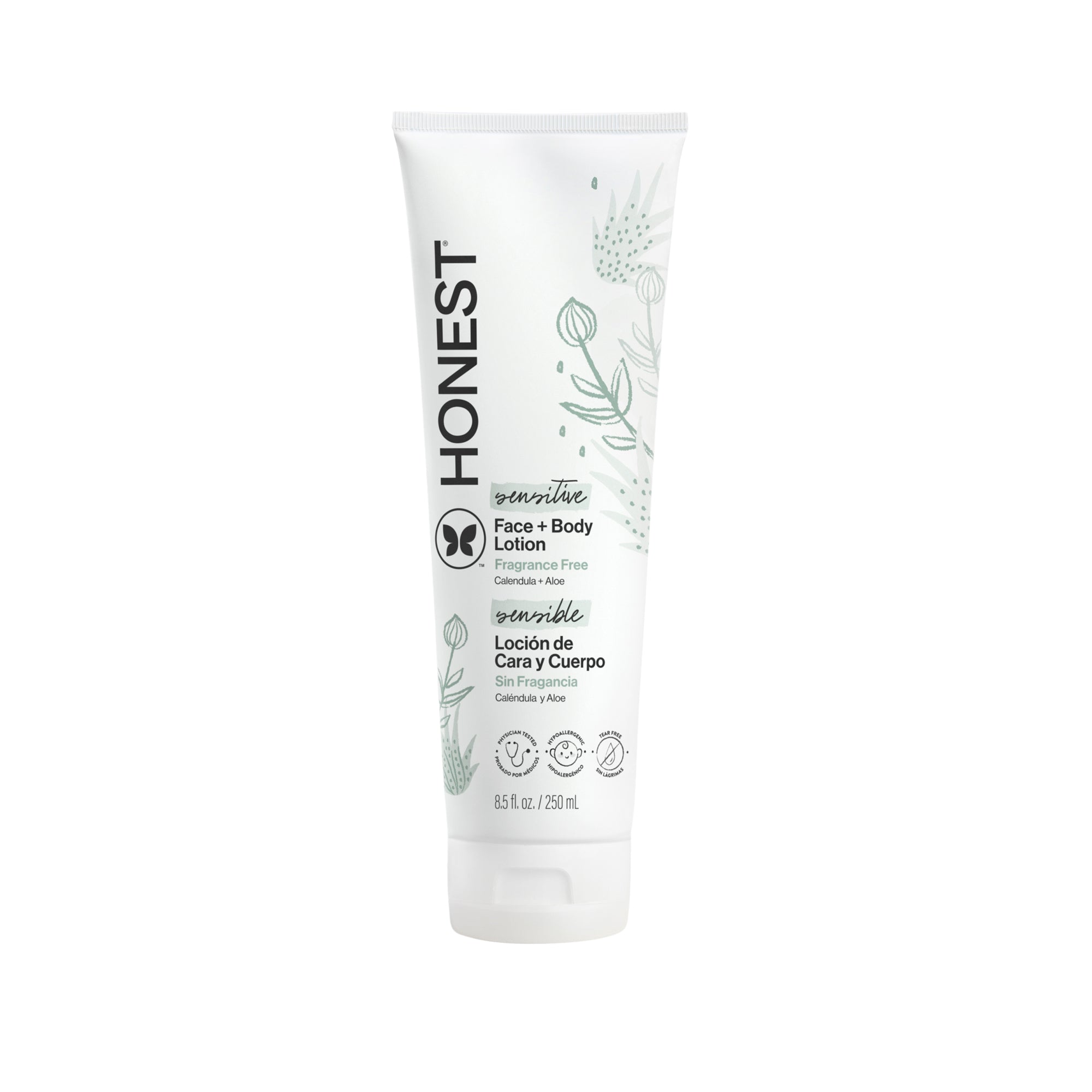 The Honest Company Face + Body Lotion — Fragrance Free product packaging