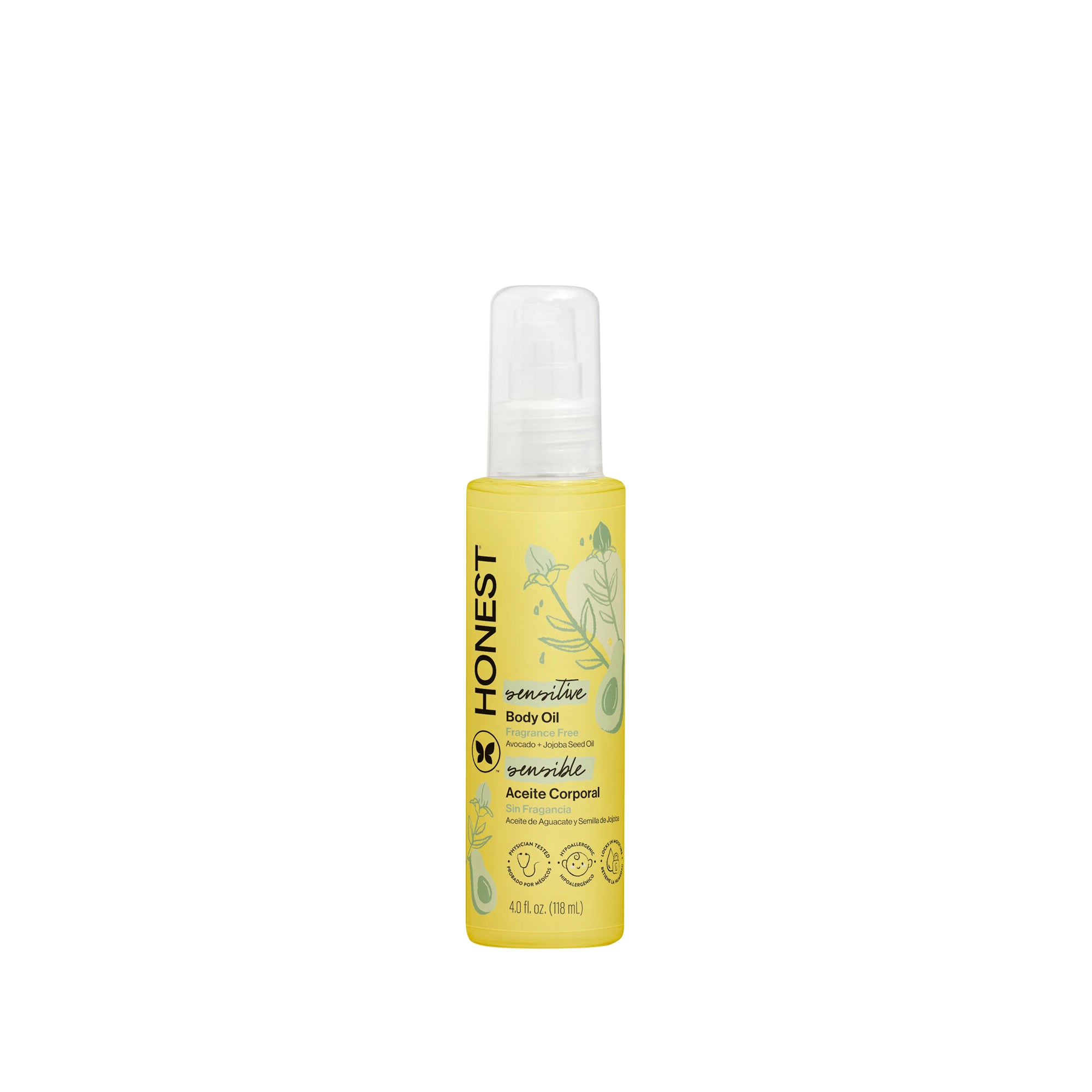 The Honest Company Body Oil — Fragrance Free product packaging