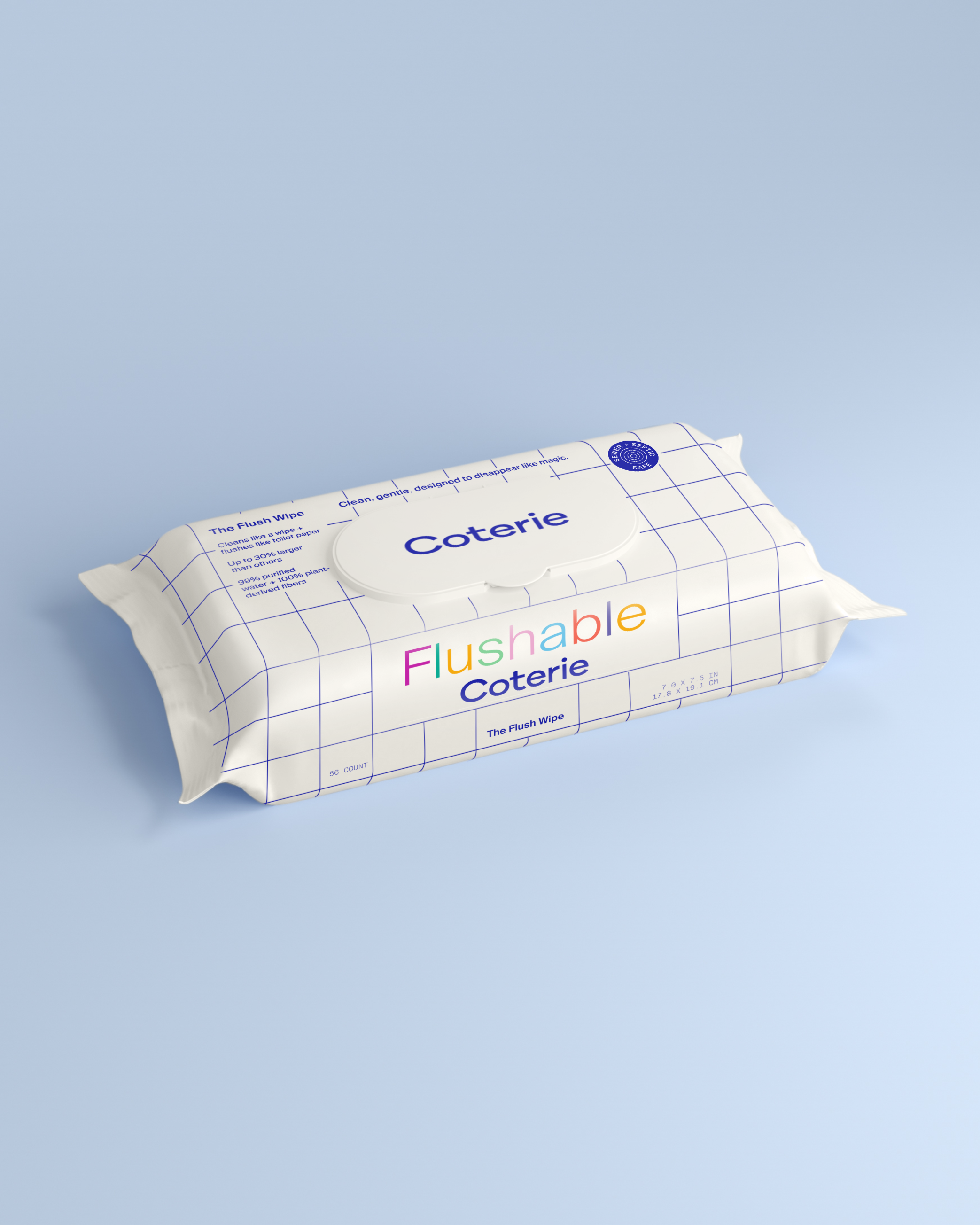Coterie The Flush Wipe product packaging