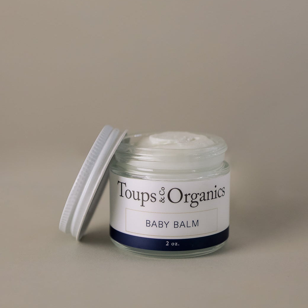 Toups & Co Organics Baby Balm product packaging