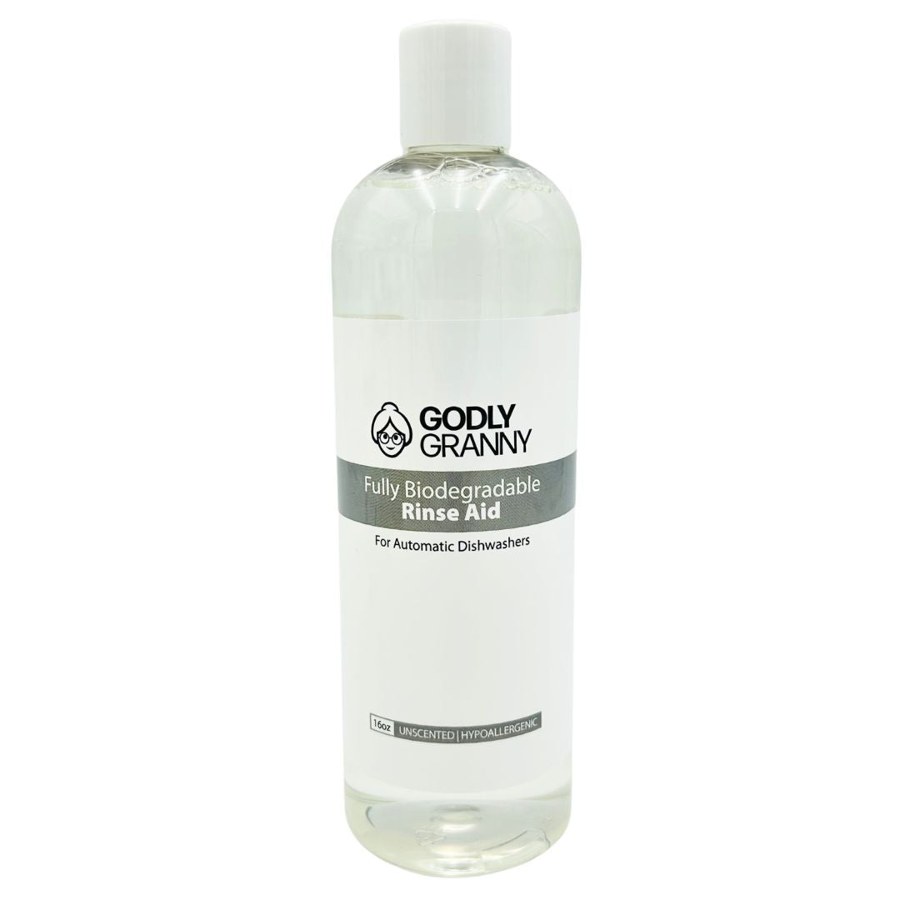 Godly Granny Fully Biodegradable Rinse Aid For Automatic Dishwashers – Rinse Aid, 16 oz, Automatic Dishwashers product packaging