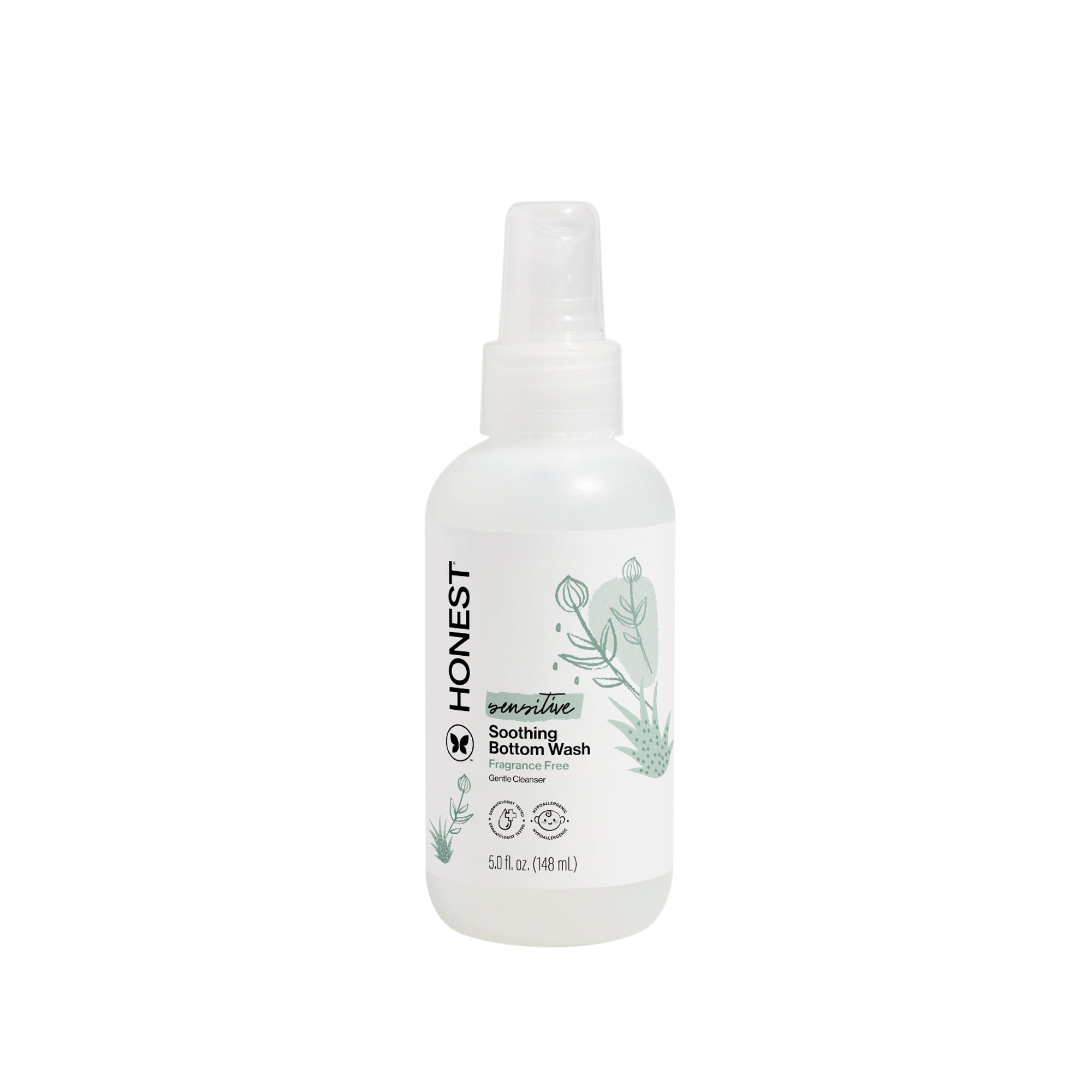 The Honest Company Soothing Bottom Wash, 5.0 oz — Fragrance Free product packaging