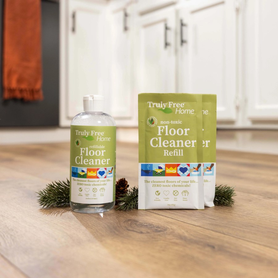 Truly Free Home Fresh Evergreen Floor Cleaner product packaging