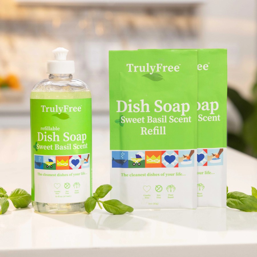Truly Free Home Dish Soap product packaging